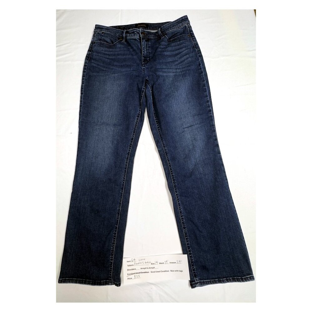 Talbots Curvy Flawless 5 Pocket Jeans Size 14 Medium Wash
